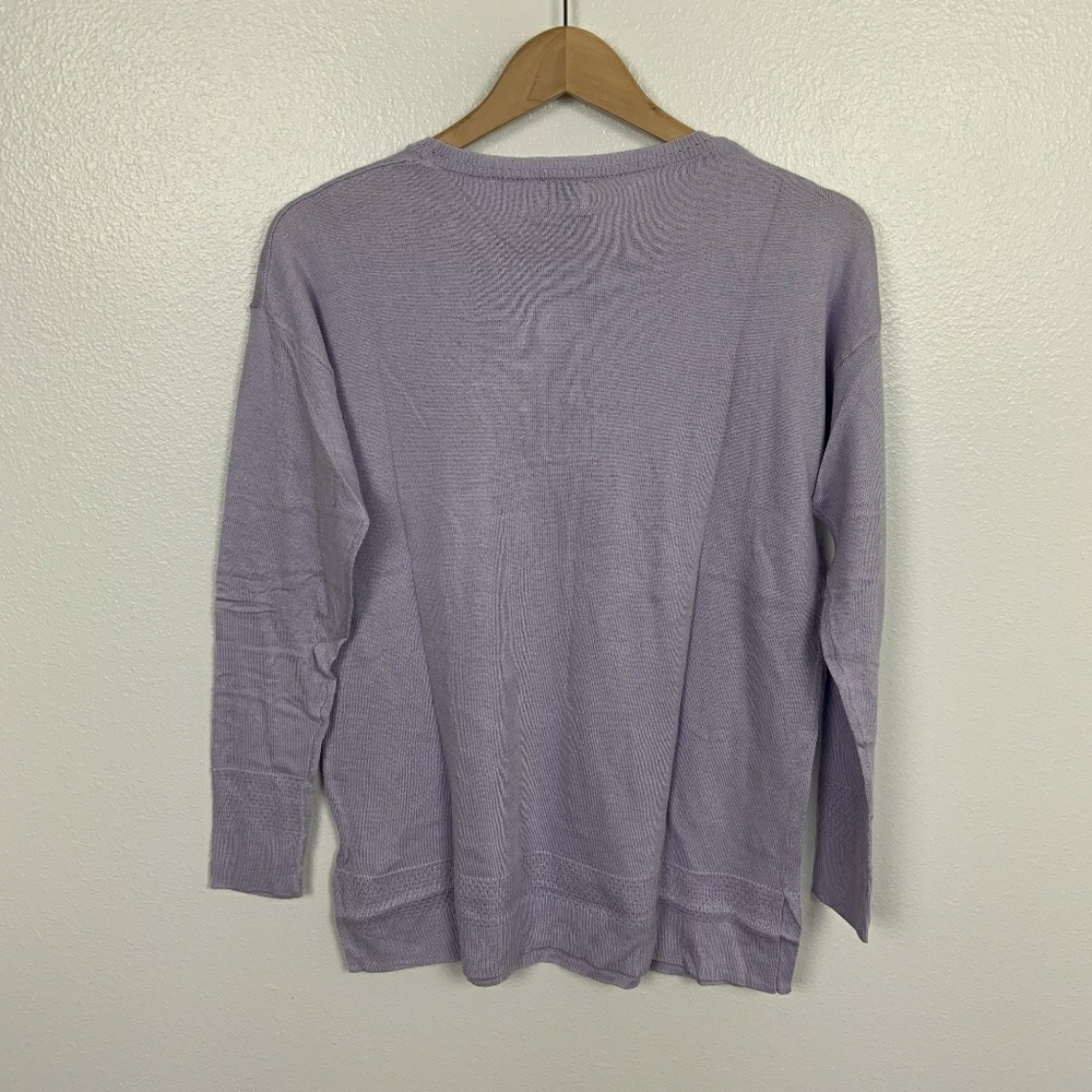 A New Day Sweater Lightweight Purple Sz: M - Picture 5 of 7
